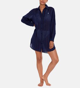 Linen Logo Seamless Maxi Shirt