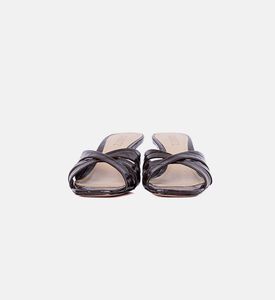 Leather Cut-out Detail Mule Sandals