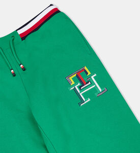 بنطال رياضي متعدد الألوان بنقشة أحرف العلامة