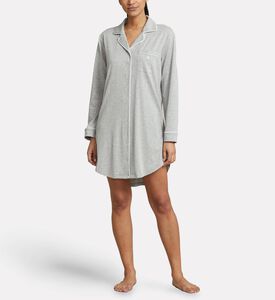 Polo by Ralph Lauren Button Closure Regular-fit Shirt Dress, Grey, M, Model View
