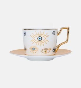 Eye Coffee Cup Tray Ceramic Set