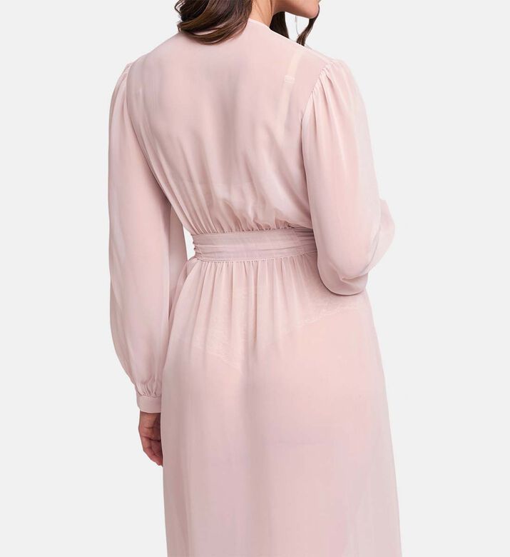 Rya Serenade Waist Tie Closure Flared Maxi Robe, Model View Rya Serenade Waist Tie Closure Flared Maxi Robe, Model View
