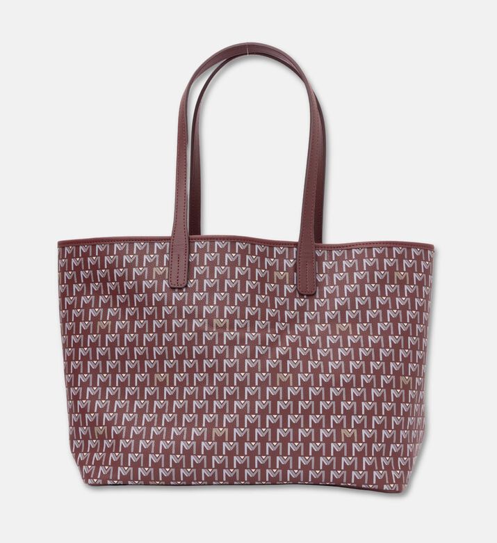 Maya.M Vegan Leather Medium Tote Bag, Burgundy, Packshot View