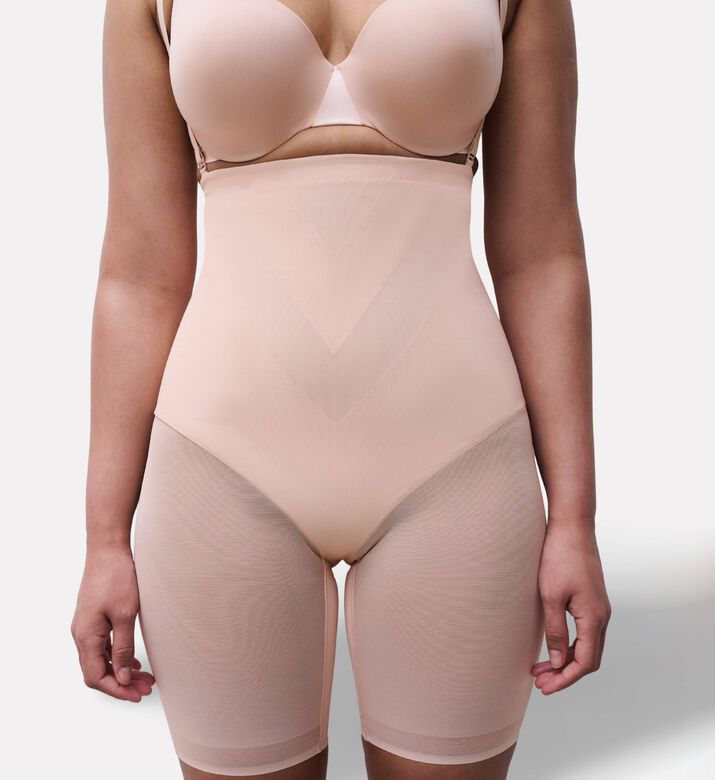 Chantelle High-waisted Shapewear Shorts, Golden-beige, L, Model View