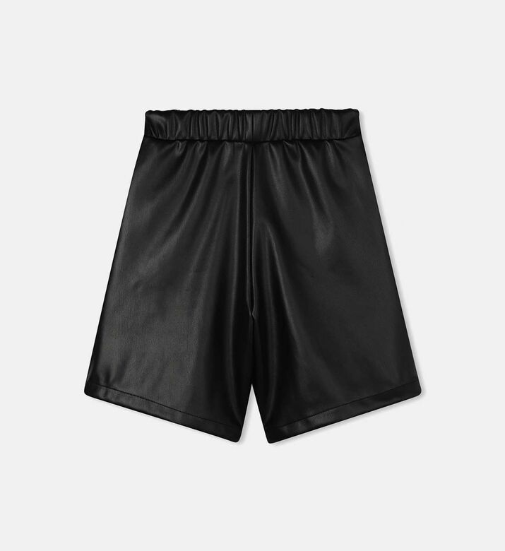 Faux Leather Bermuda Shorts