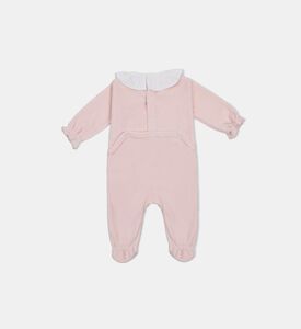 بيجامة بياقة مكشكشة مطرزة