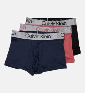 Calvin Klein Cotton Multi Color 3-pack Trunks, Black, Xl, Packshot View