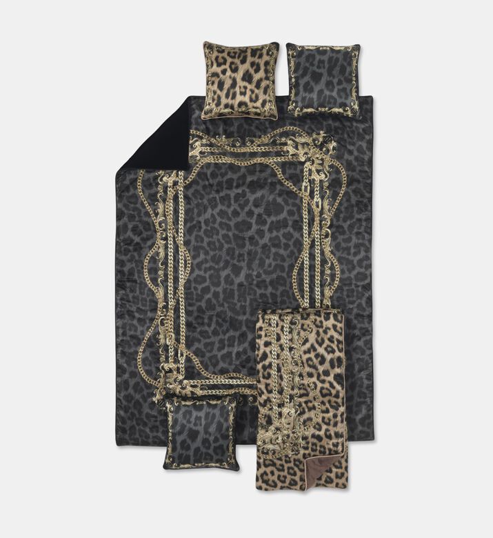 Philipp Plein Leopard Chain Pattern Throw, Packshot View