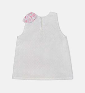 بلوزة فلور للبنات بدون أكمام