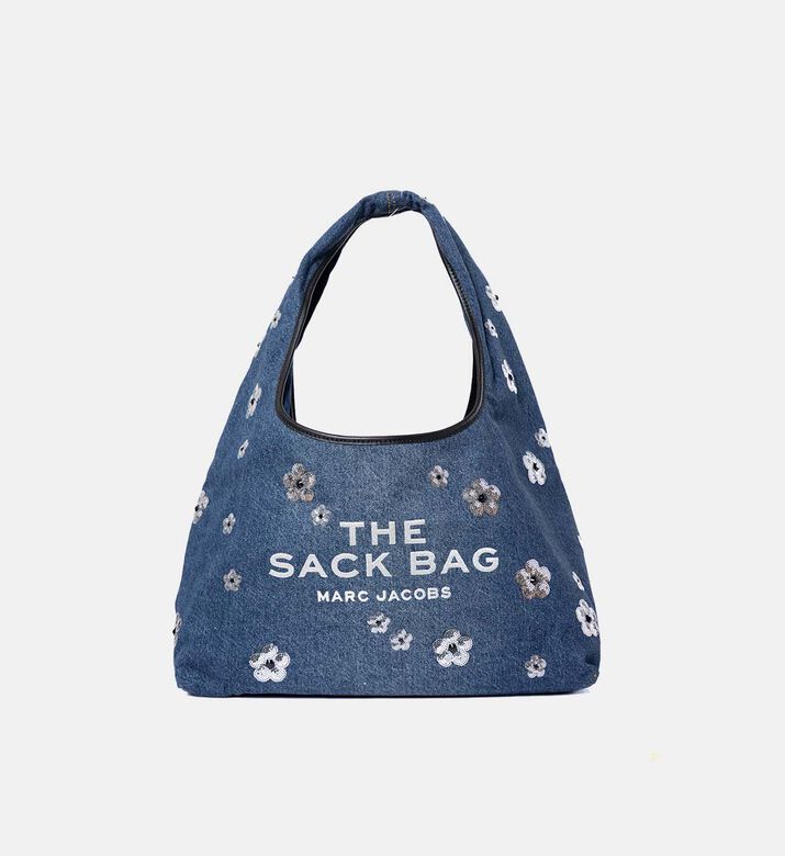 The Sequin Daisy Denim Sack Bag