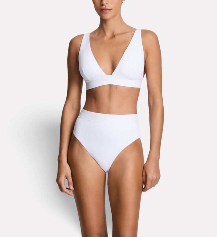 Ralph Lauren Banded Tall V-neck Swim Bra, Model View