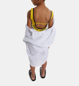 فستان قميص قطن بوبلين بلوغو متداخل