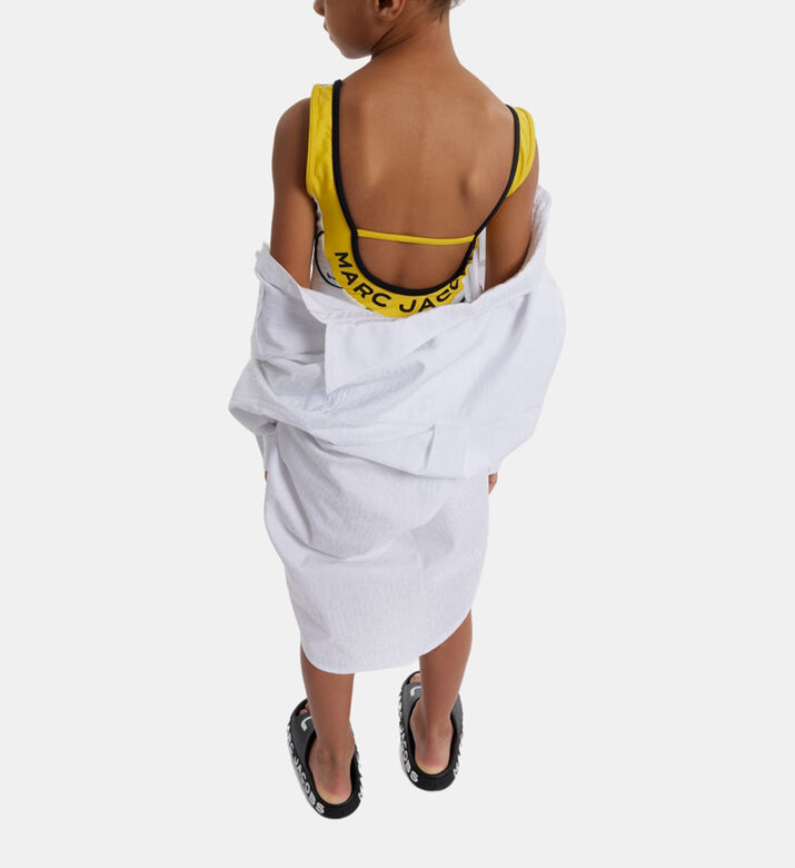 فستان قميص قطن بوبلين بلوغو متداخل