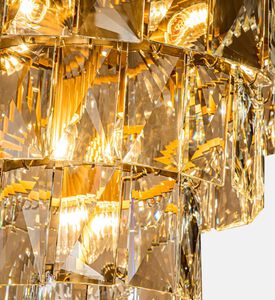 Baroque Basilio Chrome Hardware Crystals Chandelier, Packshot View