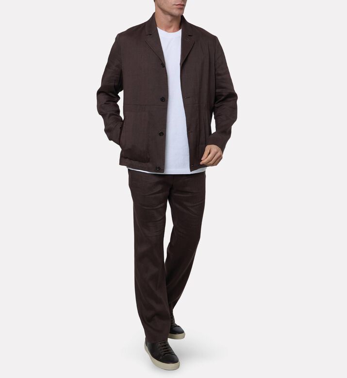 Corneliani Patch Pockets Straight-cut Overshirt, Model View