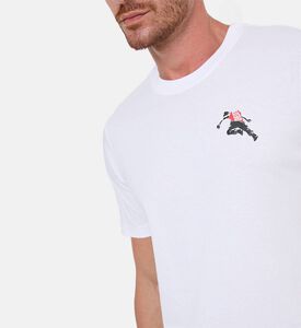 Diesel Graphic-print Crewneck T-shirt, White, L, Model View