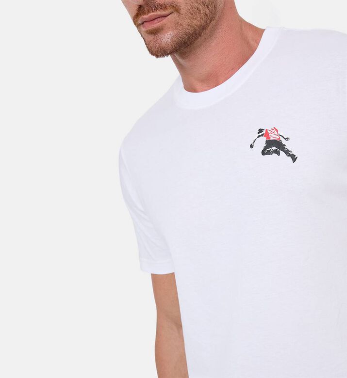Diesel Graphic-print Crewneck T-shirt, White, L, Model View
