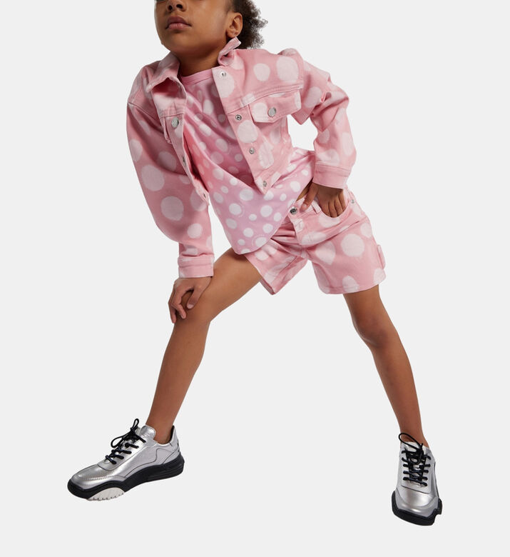 جاكيت رياضي قصير كبير الحجم بنقط رذاذ