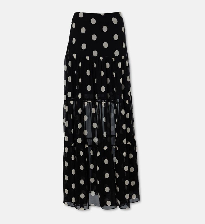 The Kooples Polka Dot-print Flared Skirt, Packshot View
