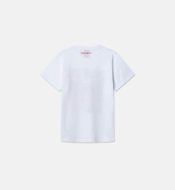 Coral Graphic Print Cotton Polo T-shirt