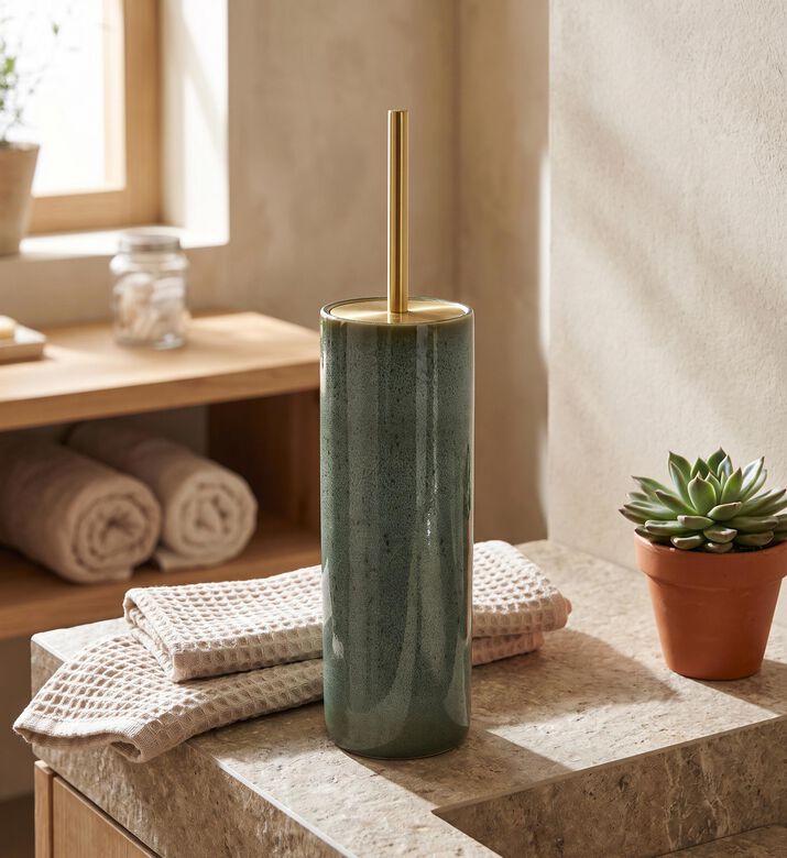 Aquanova Ugo Forest Toilet Brush Holder, Model View