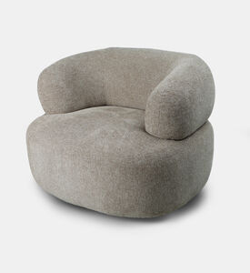 Home Deco and More Apollo Swivel Base Arm Chair, Brown, Packshot View