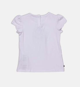 Round-neck Snap Closure T-shirt