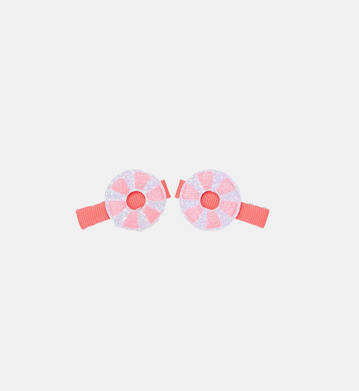 Glitter Flower Hair Clips Set