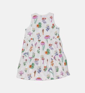 فستان غير رسمي بطبقات مزين أزهار