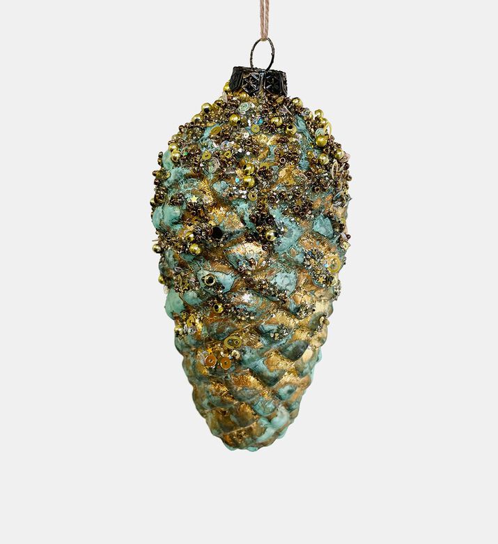 Beaded Glass Cone Ornament