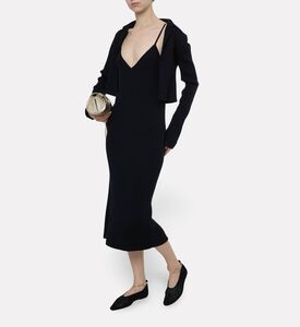 Jil Sander Merino Wool Rib Knit Maxi Dress, Model View