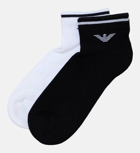 جوارب بتطريز شعار مخططة