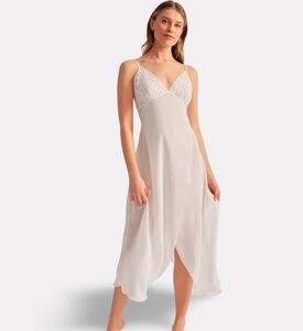 Rya Gown Robe Duchess, Ivory, M, Model View