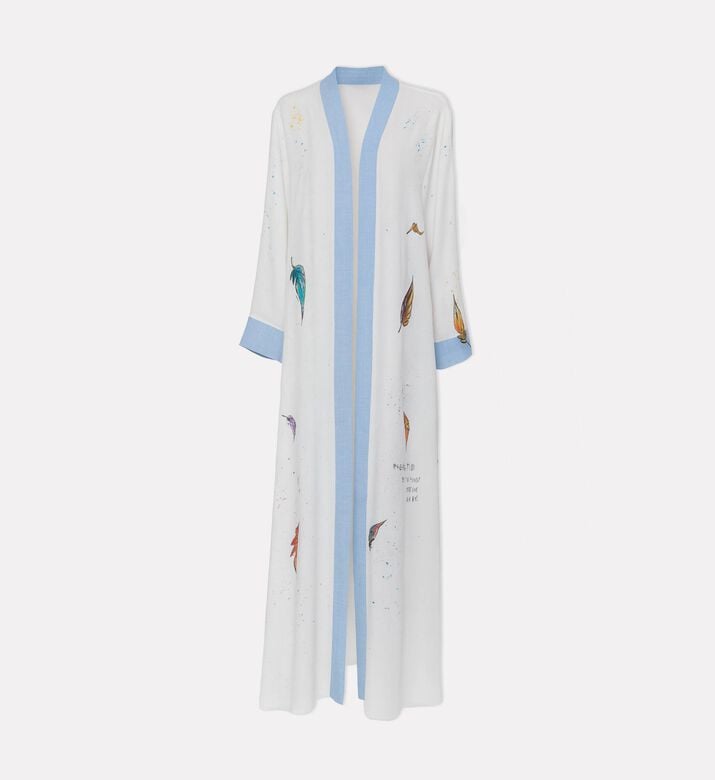 Angelina Feather-print Kaftan, Packshot View