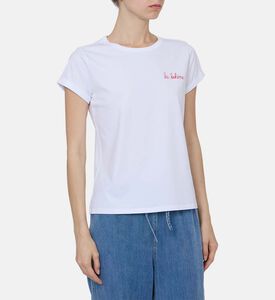 تيشيرت بوهيمي مطرز بقصة عادية