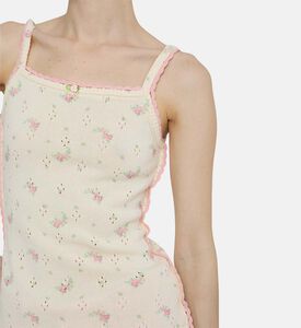 بلوزة مطرزة بنقشة أزهار