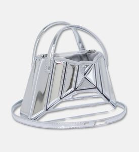 Mlouye Sera Tote Mirror Mini Leather, Silver, Packshot View