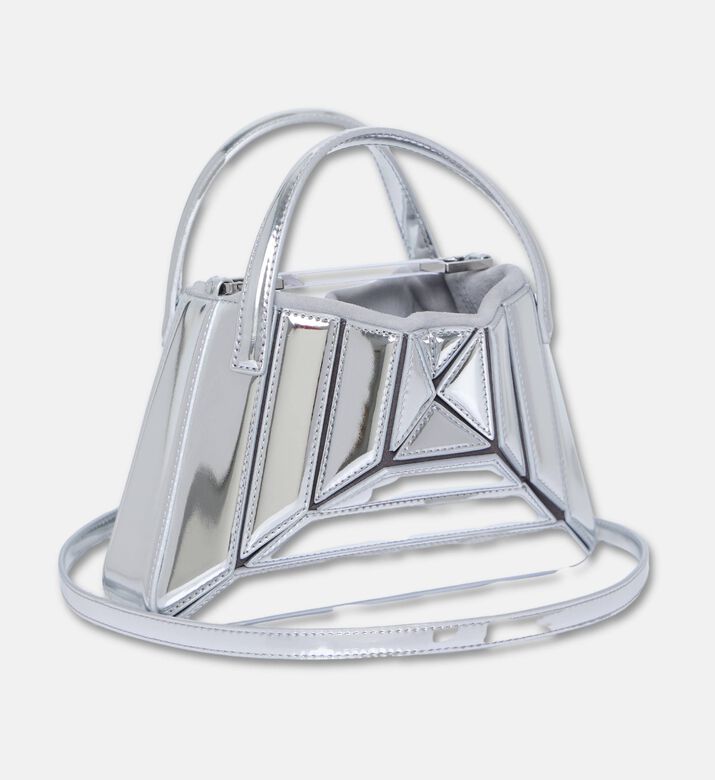 Mlouye Sera Tote Mirror Mini Leather, Silver, Packshot View