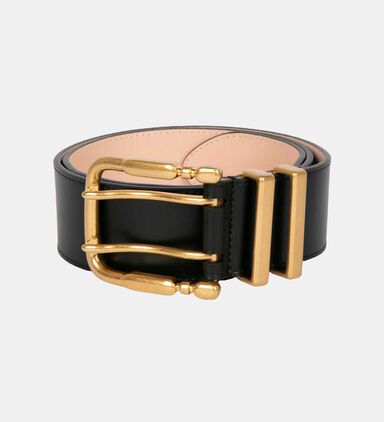 Stud-detailed Buckle Leather Belt