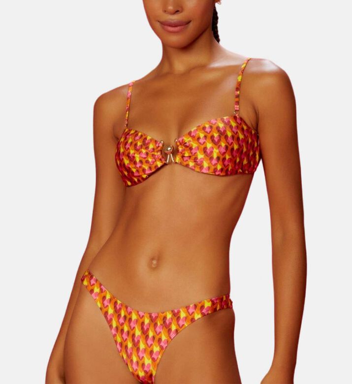 Lena All-over Heart-print Bikini Top