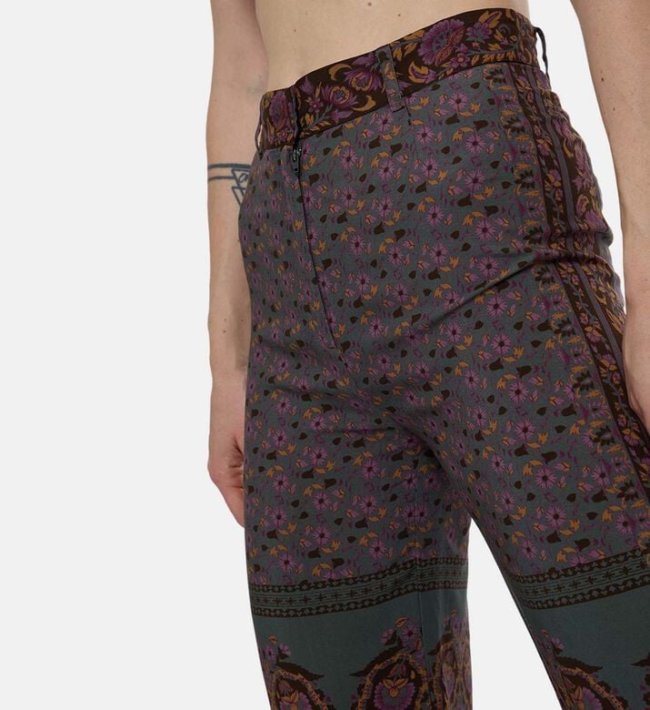 Ba and Sh All-over Print Wide-leg Pants, Model View Ba and Sh All-over Print Wide-leg Pants, Model View