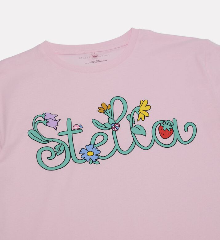 Stella McCartney Cropped Floral-print Logo T-shirt, Packshot View