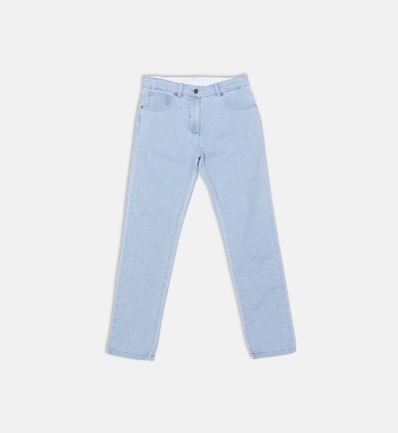 Button Closure Regular-fit Denim Pants