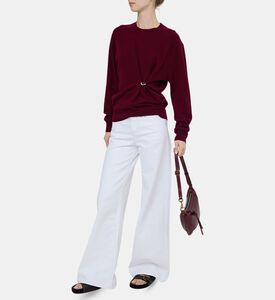 سترة إيلاريا صوف وكشمير بحلقة مجمعة