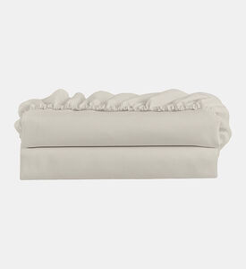 Home Deco and More Lima Cotton Sateen Fitted Sheet, Beige, 100x200x30-cm, Packshot View