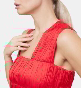Roselie Pleated Satin Mini Dress Roselie Pleated Satin Mini Dress
