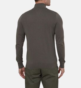 كنزة بربع سحاب بمزيج حرير قطن