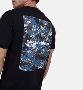 تيشيرت بياقة دائرية وطبعة خلفية