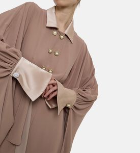 Edward Achour Paris Self-tie Waist Belt Longline Dress, Model View