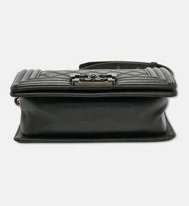 Chanel Preowned Chanel Black Quilted Leather Small Boy Flap Bag, Packshot View